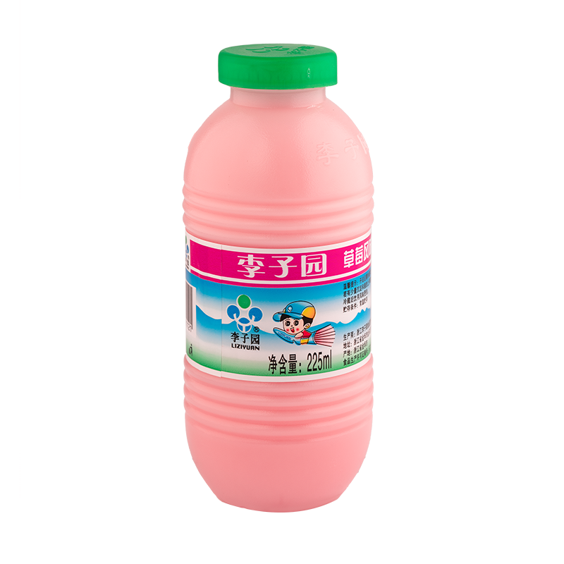 草莓风味乳饮料，单瓶净含量225ml